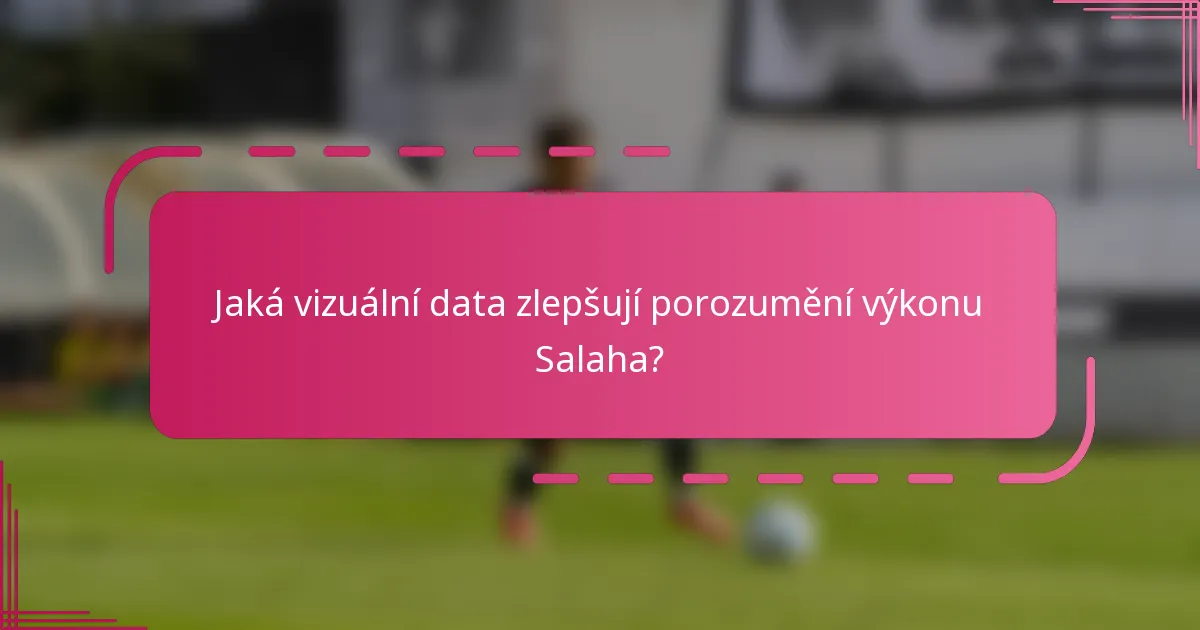 Jaká vizuální data zlepšují porozumění výkonu Salaha?